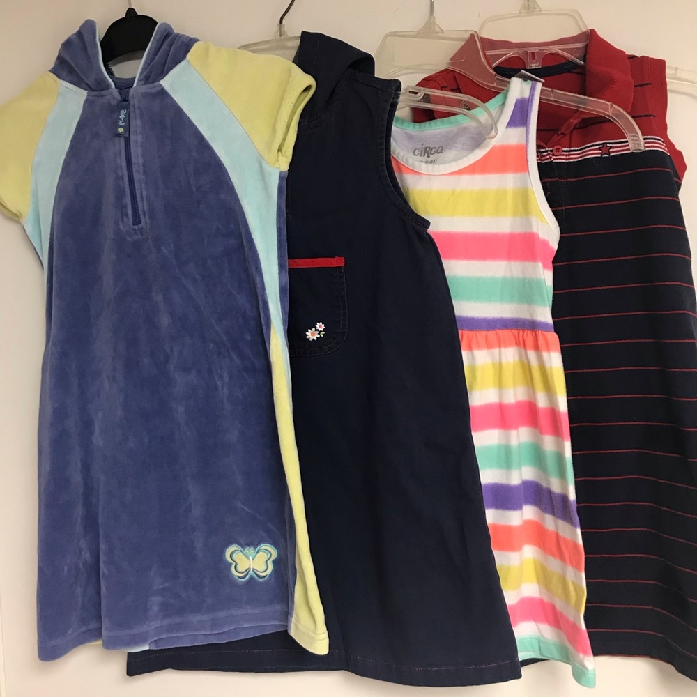 Bundle of 4 dresses for girls excellent condition size 6/6X